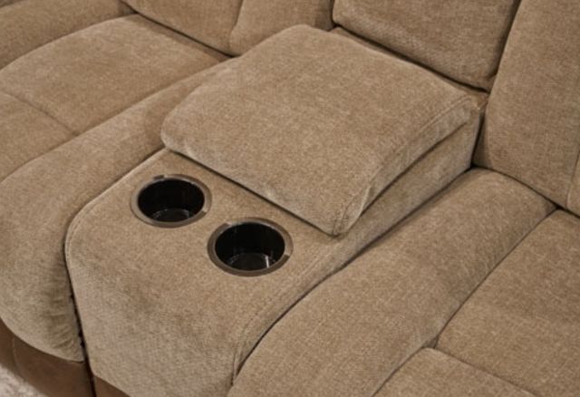 Signature Design by Ashley® Mixed Motion Brownstone Power Reclining Loveseat-4