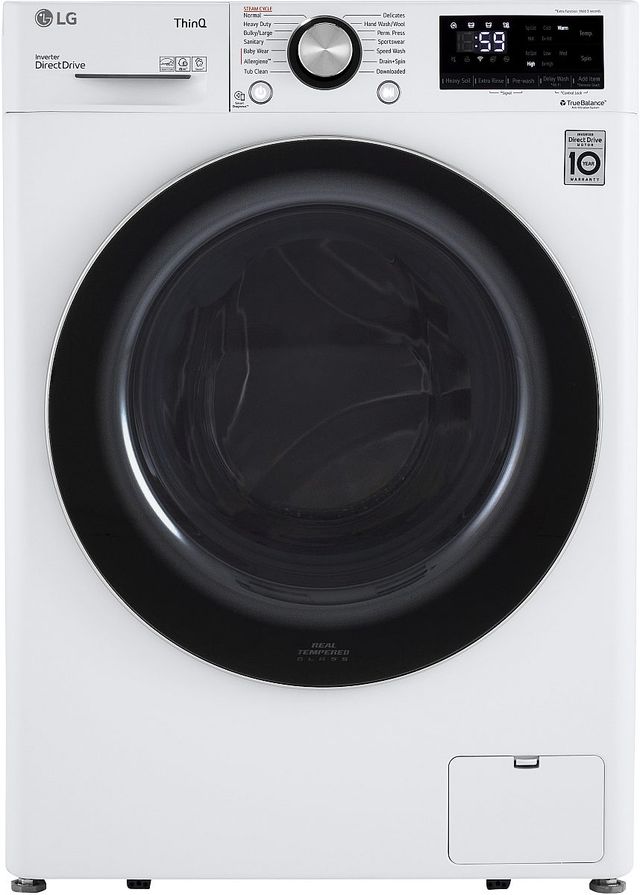 LG White Front Load Washer & Electric Dryer Laundry Pair-1