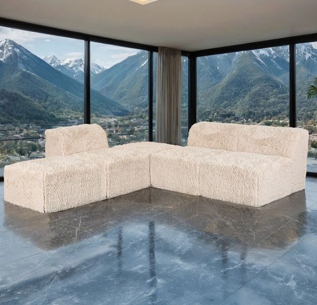Furniture of America® Nappi Sand L-Sectional -1