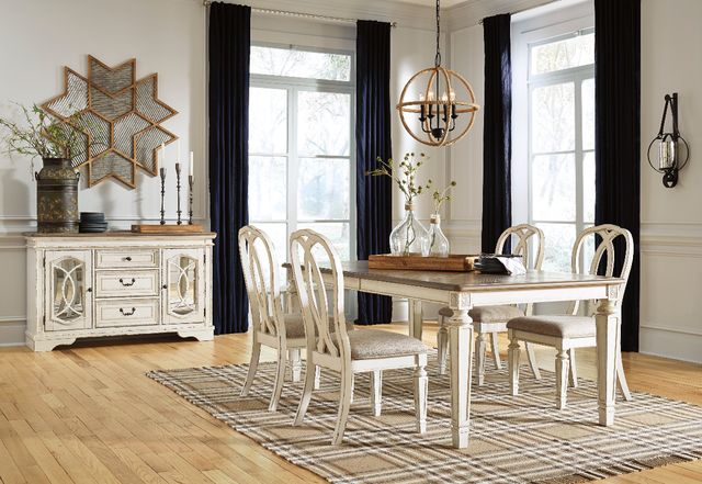 Signature Design by Ashley® Realyn 5-Piece Chipped White Dining Set-3