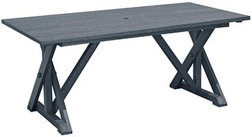 C R Plastics Harvest Slate Grey Dining Table-0