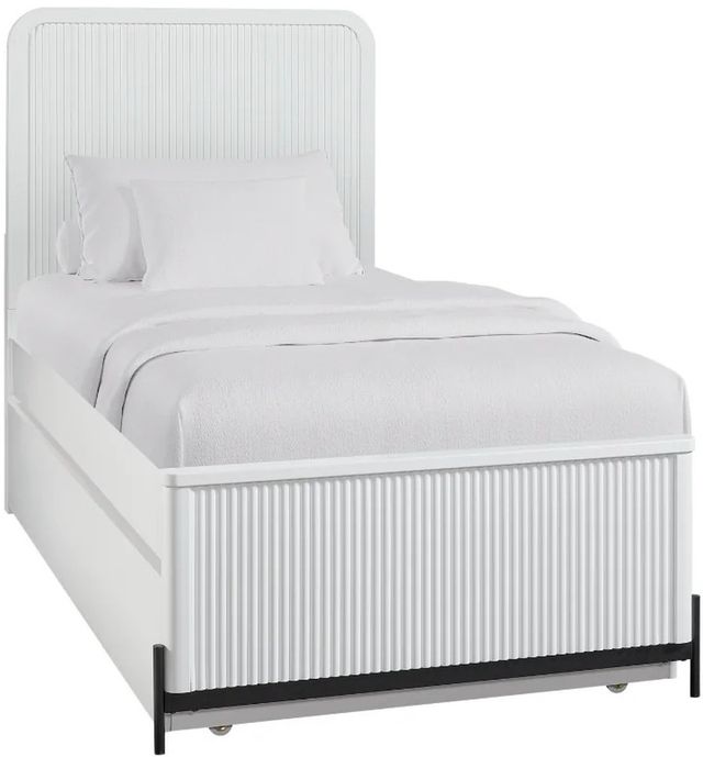 Bernards Stiltz White Youth Twin Panel Trundle Bed-0