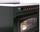 Ilve® Nostalgie II Noblesse 36'' Emerald Green Pro Style Induction Range with Burnished Trim-4