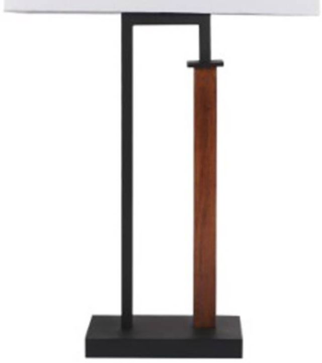 Signature Design by Ashley® Voslen 2-Piece Black Table Lamp Set with Brown Accent-2