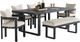 Elements International Playa 6-Piece Dark Gray Fabric/Metal Outdoor Dining Set-0