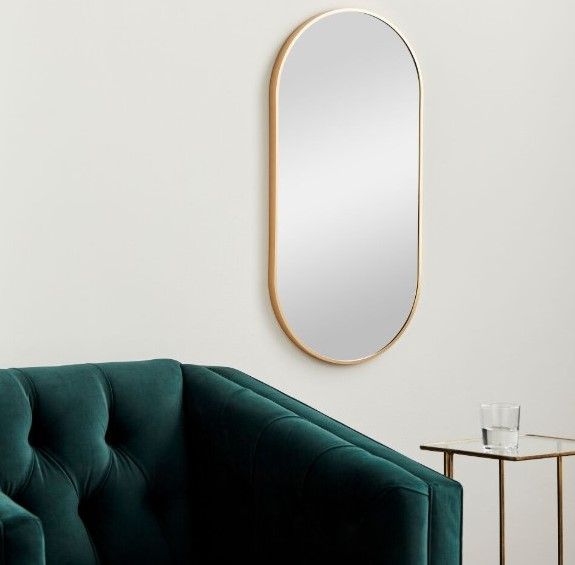 Surya Aranya Brushed Gold 16" Accent Mirror-3