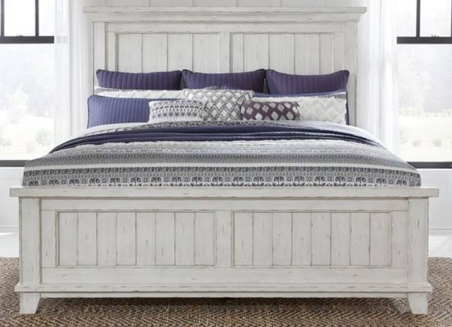 Liberty Furniture River Place Riverstone White Queen Panel Bed