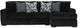 Signature Design by Ashley® Midnight-Madness 3-Piece Onyx Right-Arm Facing Sectional and Chaise-0