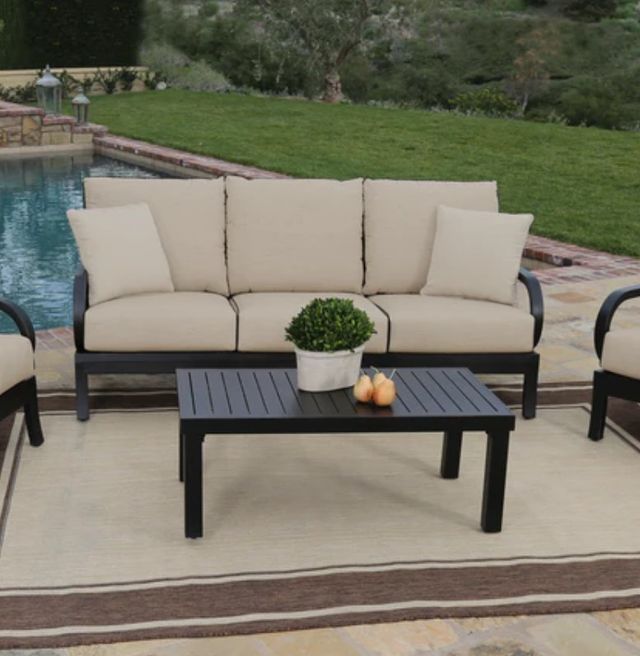 Sunset West Monterey Old World Copper Metal Outdoor Coffee Table-1