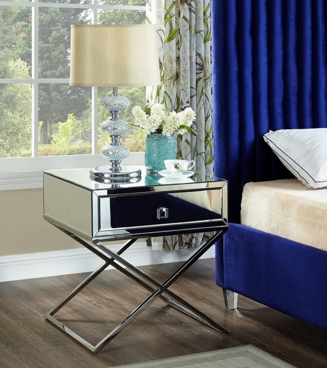 Meridian Furniture Lynn Chrome Side Table-1
