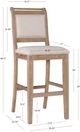 Linon Emerson Natural Upholstered Bar Stool-2