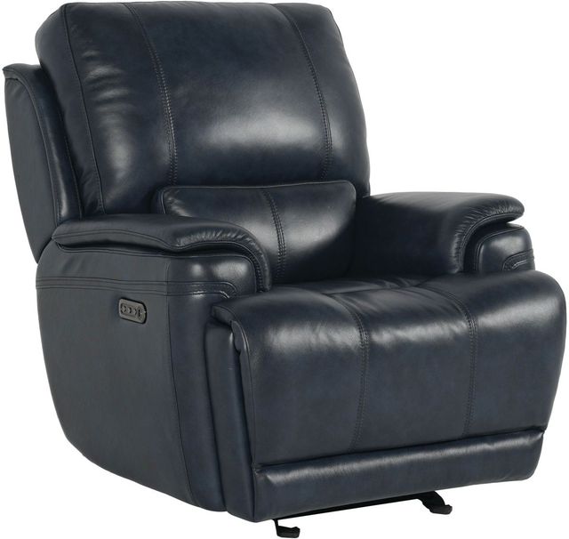 Bassett® Furniture Burlington Navy Leather Recliner-0