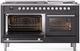 Ilve® Professional Plus II 60" Graphite Matte Pro Style Dual Fuel Range-2