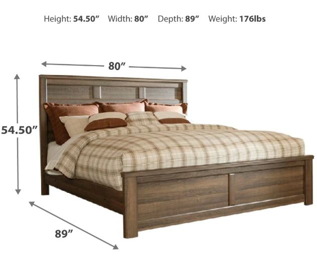 Signature Design by Ashley® Juararo Dark Brown King Panel Bed-1