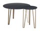 Zuo Modern Somme Set of 2 Black Accent Tables with Gold Metal Legs -1