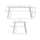 Amisco Customizable Lidya Rectangular Table with 72" Walnut Veneer Top-1