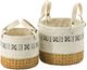 A & B Home 2-Piece Cream/Natural Basket Planters-0
