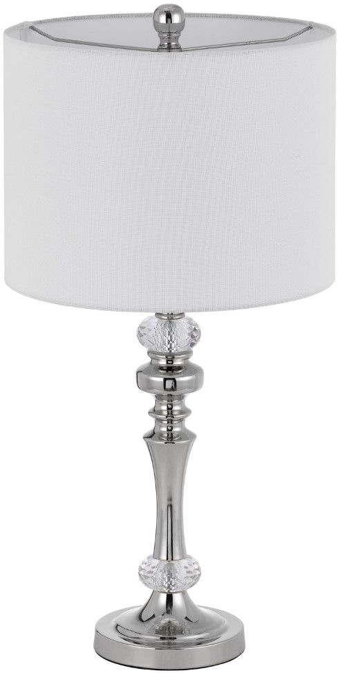 Cal® Lighting & Accessories Effingham 2-Piece Chrome Table Lamp Set-2