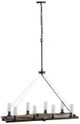 A & B Home Black/Brown Warner 8-Light Chandelier-0
