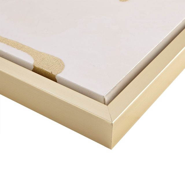 Olliix by Martha Stewart Study in Gold & White Multi-Colored Framed Canvas with Gold Foil-2
