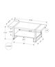 Monarch Specialties Inc. Mango Wood-Look Coffee Table with Shelf-2