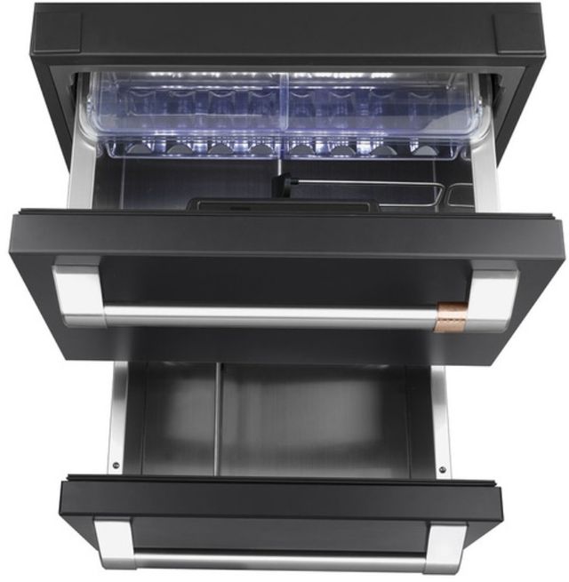 Café™ 5.7 Cu. Ft. Matte Black Refrigerator Drawers-1