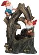 A & B Home Brown Decorative Woodland Gnome Outdoor Water Fountain-0