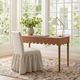 TOV Furniture Gertrude Khaki Linen Striped Skirted Dining Chair-1