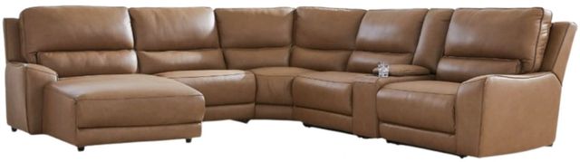 Signature Design by Ashley® Silverbrooke 6-Piece Caramel U-Shape Power Reclining Sectional and Chaise-0