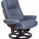 BarcaLounger® Jacque Marlene-Gray Pedestal Recliner and Ottoman-4