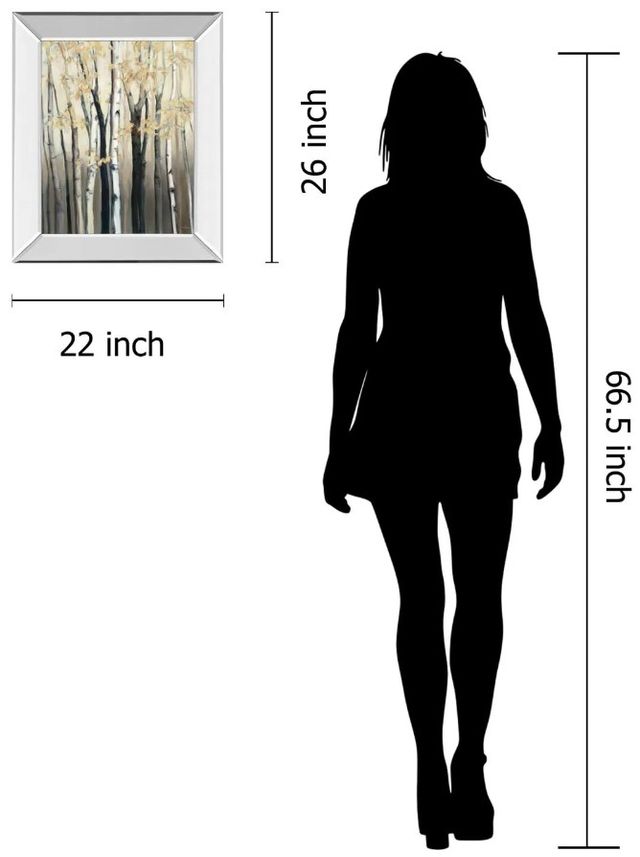 Classy Art Golden Birch I by Julia Purinton Mirror Framed Wall Art-3