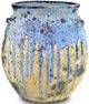 Currey & Company Cinisi Antique Blue Drip Small Planter-0
