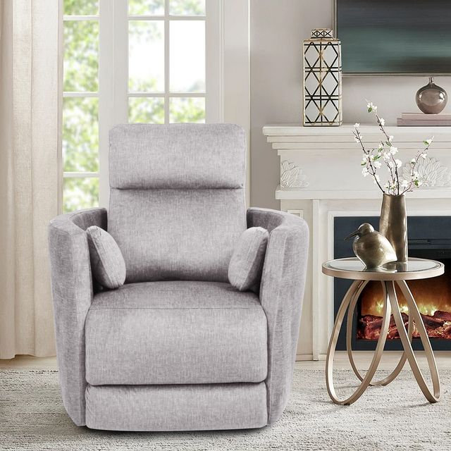 Emily Swivel Recliner - Silver-0