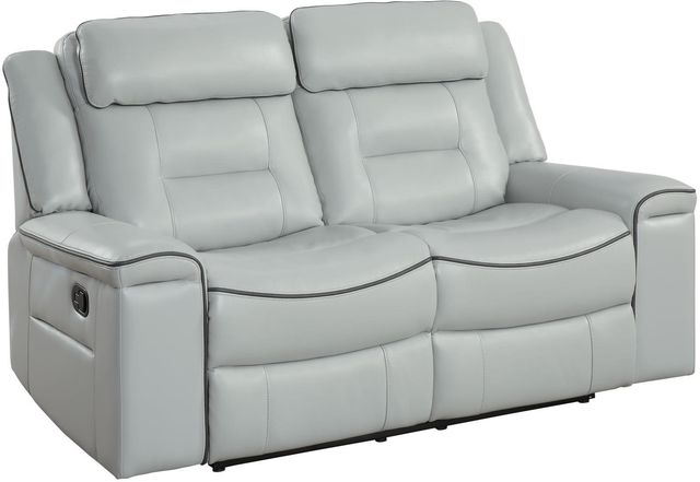 Homelegance® Darwan Light Gray Double Layflat Reclining Loveseat-0