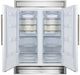 FORNO® Maderno Series Alta Qualita 60" 27.2 Cu. Ft. White and Antique Brass Built In Side-by-Side Convertible Refrigerator/Freezer-1