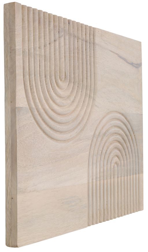 Moe's Home Collection Passages White Washed Carved Wood Wall Art-3