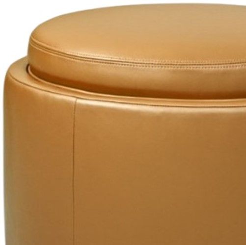 American Leather® Customizable Uno Leather 19” Ottoman-1