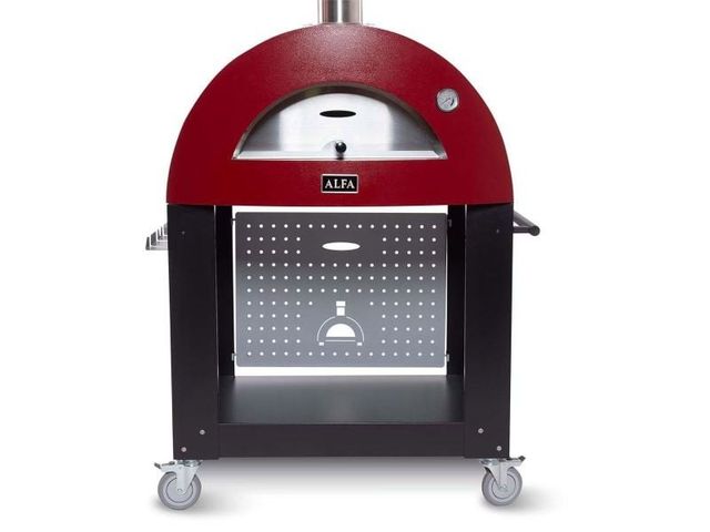 Alfa 4 Pizze 42" Wrinkle Black Pizza Oven Base-0