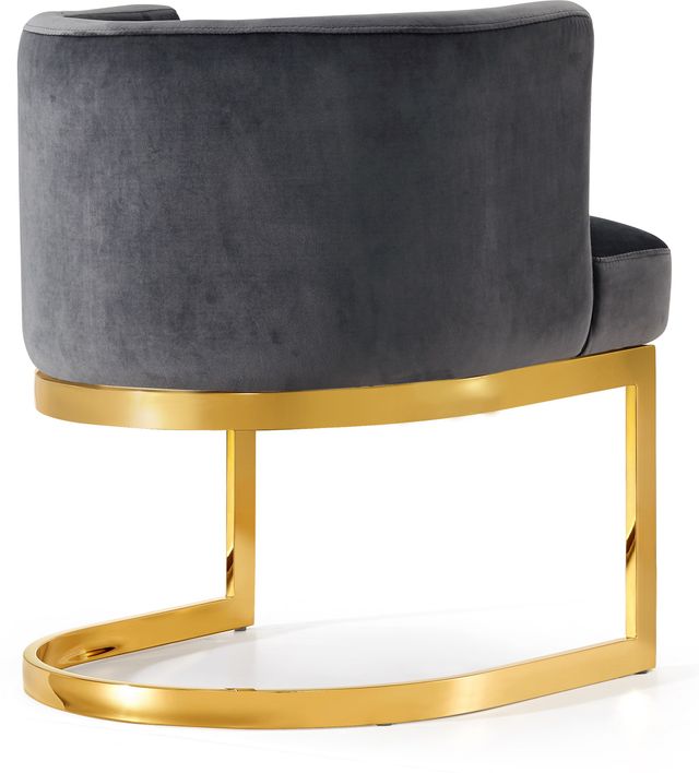 Meridian Furniture Gianna Gray/Gold Velvet Dining Chair-1