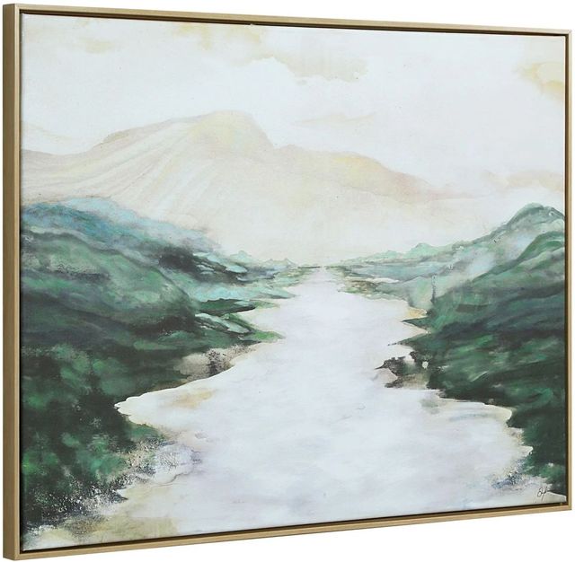Renwil® Everren Molto Hand-Painted Landscape Painting in Bleached Wood Frame-1