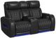 Elements International Prime Time P3 Jet Black Power Reclining Loveseat with LED-0