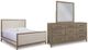 Signature Design by Ashley® Chrestner 3-Piece Gray King Upholstered Panel Bed Set-0