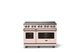 Viking® 5 Series 48" Blush Pro Style Induction Range with Brushed Brass Trim-3