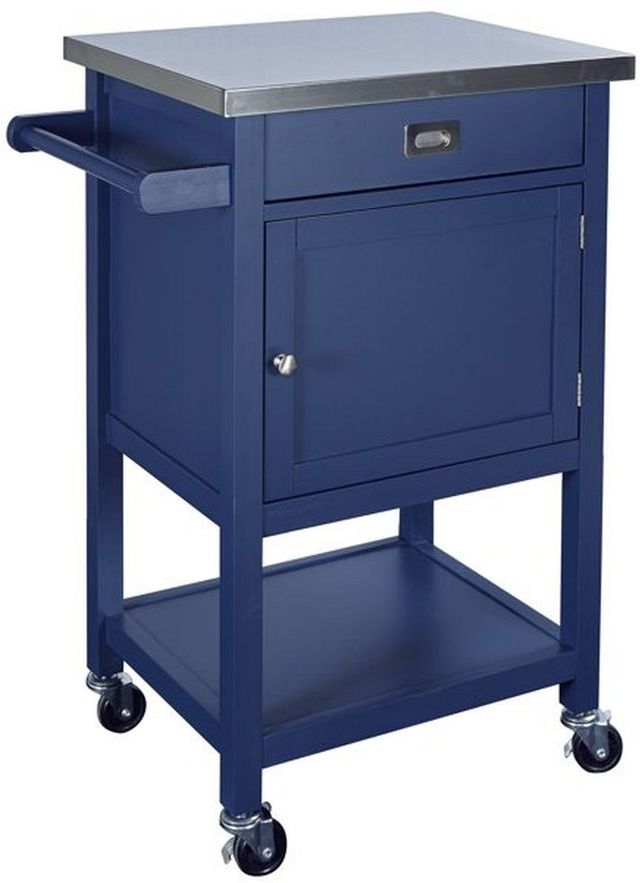 Linon Sydney Navy Apartment Cart-0