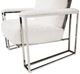 Michael Amini® Trance™ Astro Stainless Steel/White Chair-2