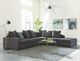 Jonathan Louis Noah 2 Piece Urbansuede Granite Sectional-2