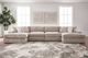 Signature Design by Ashley® Nexora-Court 4-Piece Burlap Double Chaise Sectional-1