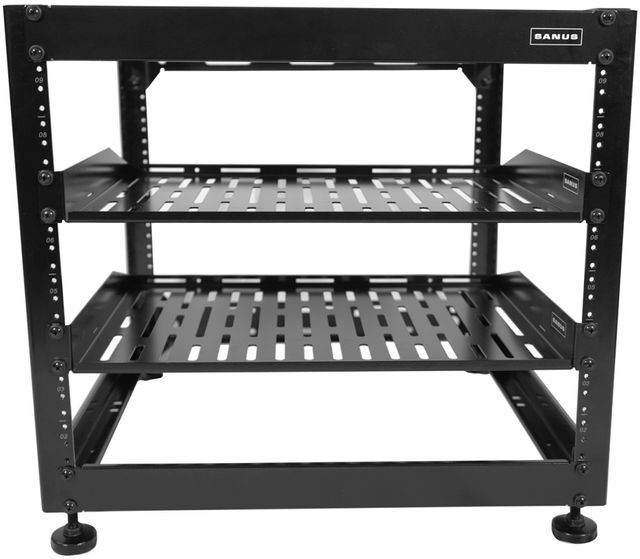 Sanus® Component Series Black 10U Stackable Skeleton Rack