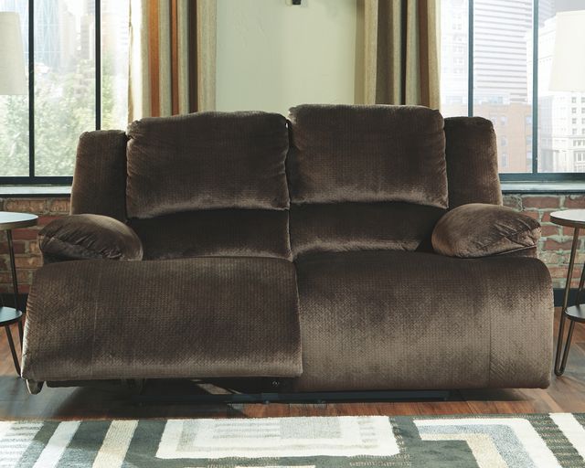 Signature Design by Ashley® Clonmel Chocolate Reclining Loveseat-4