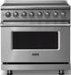 Viking® 5 Series 36" Stainless Steel Pro Style Induction Range with Polished Chrome Trim-0